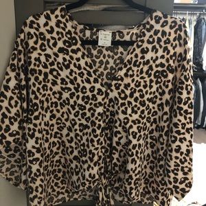 Boutique cropped tie top